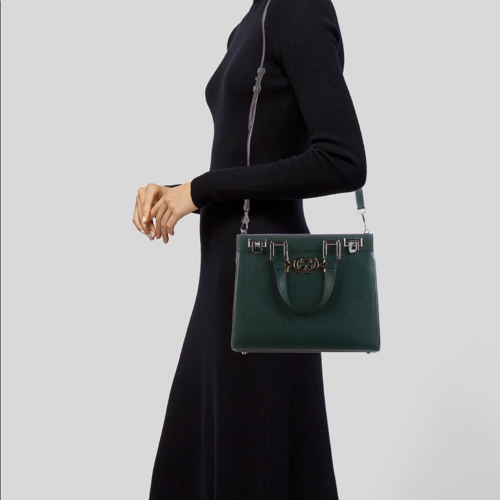 Gucci Top Handle Bag Zumi Shibuya medium Green Leather crossbody - Picture 9 of 9